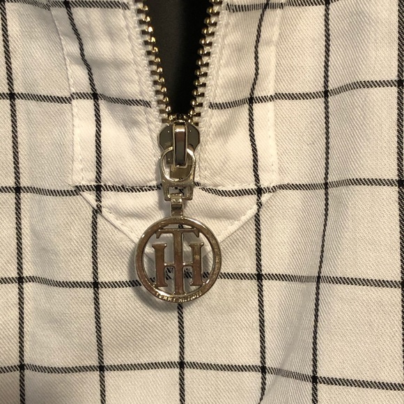 TOMMY HILFIGER zip up long sleeve shirt top Medium - Picture 5 of 11